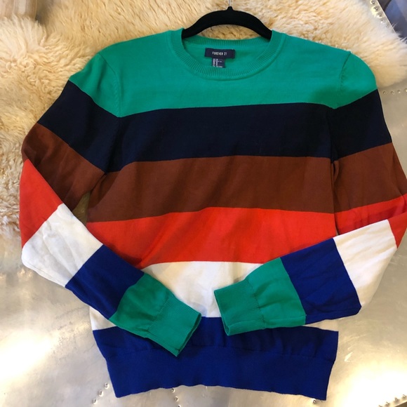 Forever 21 Sweaters - Forever 21 multicolored striped sweater. Size M.
